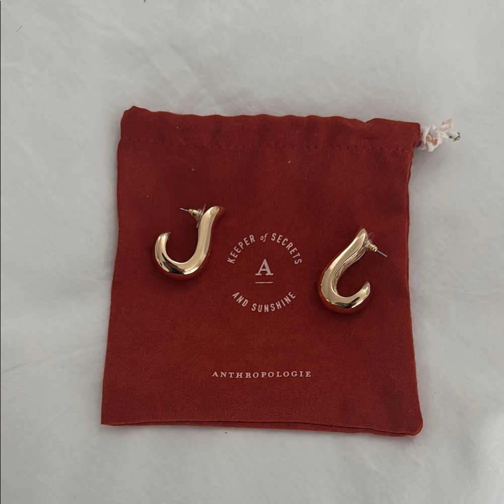 Anthropologie Gold Earrings